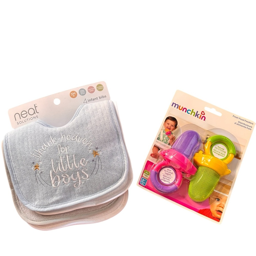 Neat Solutions Infant Bibs and Munchkin Fresh Food Feeders
